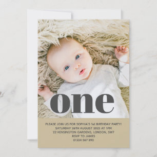 Invitation Ajoutez votre propre photo Un premier anniversaire