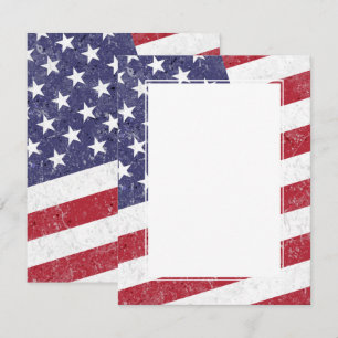Invitation Ajoutez Votre Propre Texte Étoiles Rayures Drapeau