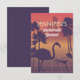 Invitation Ajoutez votre texte ! Retro Bachelorette invitatio
