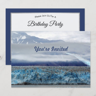 Invitation Alaska Hubbard Glacier Photo Anniversaire