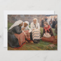 Albert Edelfeel - Femmes à l'extérieur de l'église