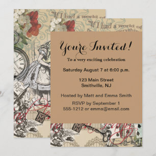 Invitation Alice à Wonderland