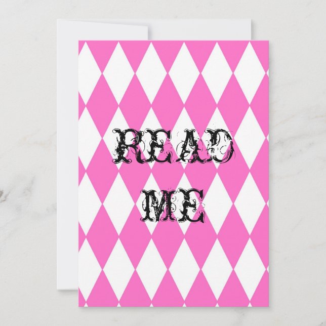 Invitation Alice au pays des merveilles (Devant)