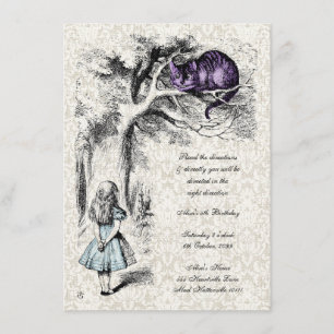 Invitation Alice au pays des merveilles : Anniversaire du Tea