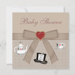 Invitation Alice au pays des merveilles Baby showers Invitati