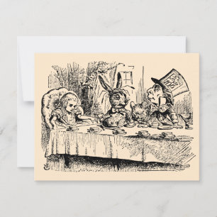 Invitation Alice au pays des merveilles Fille Anniversaire In