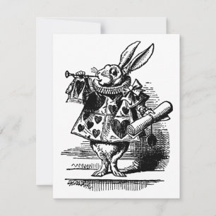 Invitation Alice au pays des merveilles Héraut de lapin blanc