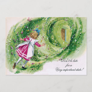 Invitation Alice au pays des merveilles : l'anniversaire ne t