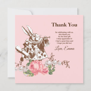 Invitation alice au pays des merveilles merci