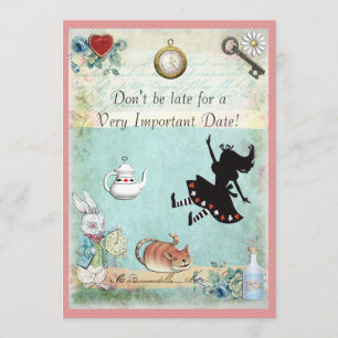 Invitation Alice au pays des merveilles ne sont pas défunt