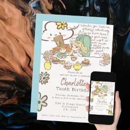 Invitation Alice au pays des merveilles Parti personnalisé