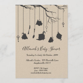 Invitation Alice au pays des merveilles Tea Party au Baby sho