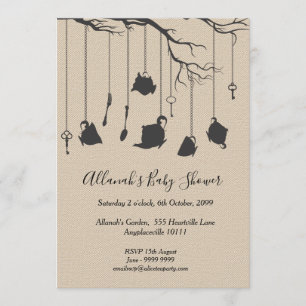 Invitation Alice au pays des merveilles Tea Party au Baby sho