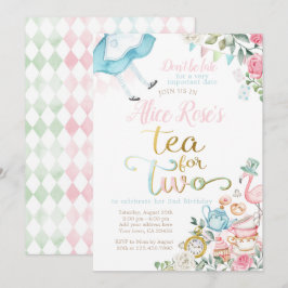 Invitation Alice au pays des merveilles, Thé pour deux 2e ann