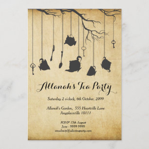 Invitation Alice au thé d'anniversaire d'Unbirthday du pays