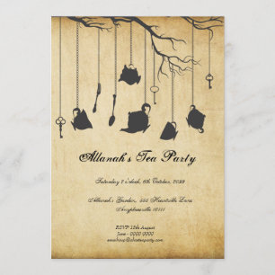 Invitation Alice au thé d'anniversaire d'Unbirthday du pays