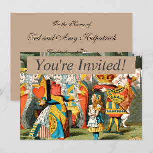 Invitation Alice Aventures Merveilleux Reine de Cœur