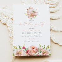 ALICE Blush Spring Fleur Tea Party Anniversaire
