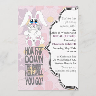 Invitation Alice dans la Fête de la mariée du pays des