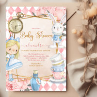 Alice dans le Baby shower du pays des merveilles