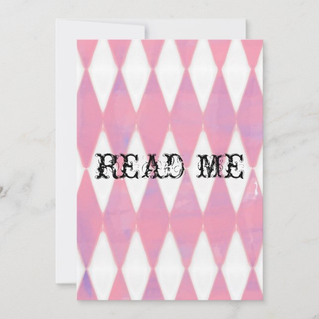 Invitation Alice dans l'invitation de douche du pays des (Devant)