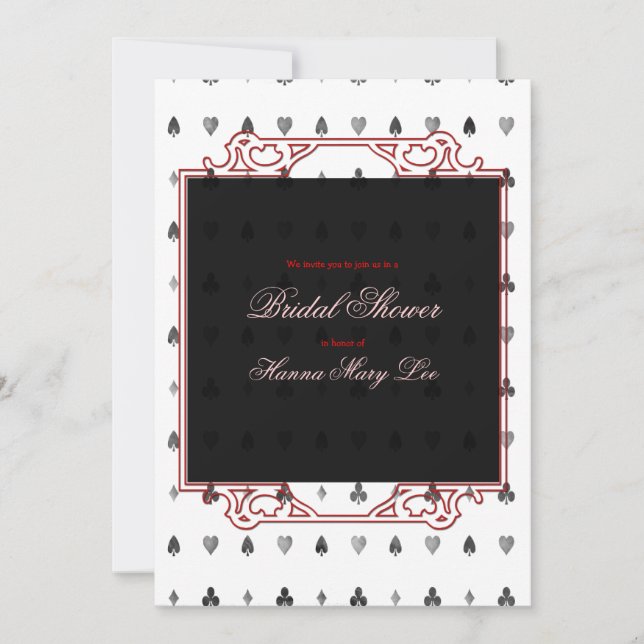 Invitation Alice dans l'invitation de Fête de la mariée du (Devant)