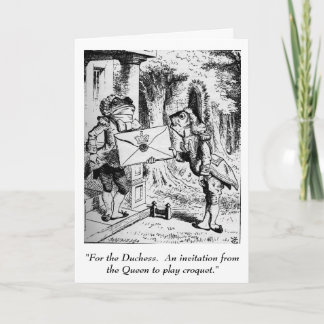 Invitation Alice dans l'invitation du pays des merveilles