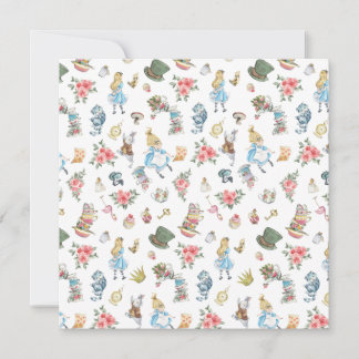 Invitation Alice dans l'Onederland à thème Anniversaire des s