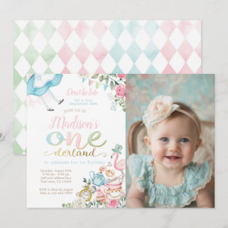 Invitation Alice dans ONEderland 1er anniversaire