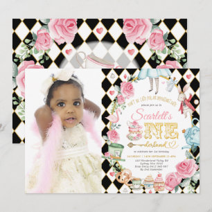 Invitation Alice dans ONEderland Mad Tea Party 1er anniversai