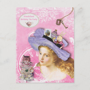 Invitation Alice géante au pays des merveilles Tea Party