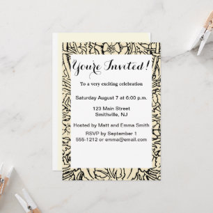 Invitation Alice Lapin Blanc Classique Wonderland 