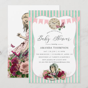 Invitation Alice Vintage branchée dans le Baby shower Wonderl