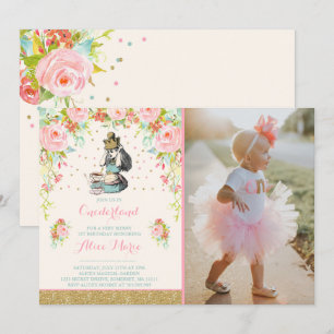Invitation Alice vintage dans l'invitation d'anniversaire