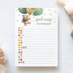 Invitation Alimentation Emoji Pictures jeu Sage Teddy Bear Ca