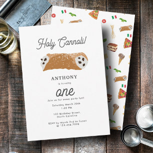 Invitation Alimentation italienne Pizza Pasta Saint Cannoli A