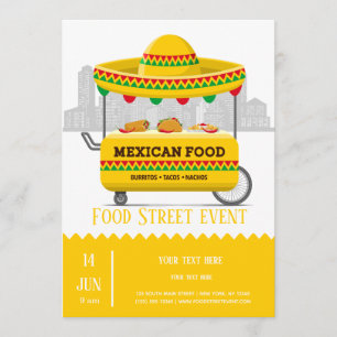 Invitation Alimentation rue mexicaine