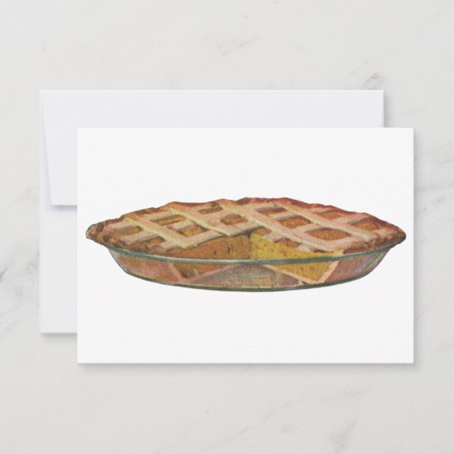 Invitation Aliments vintages, Dessert, Thanksgiving Citrouill (Devant)