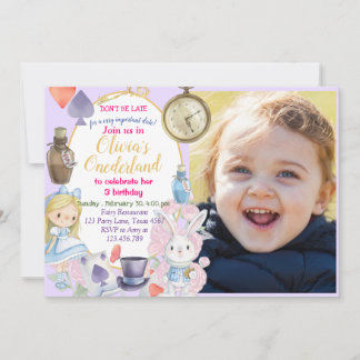 Invitation Alisa dans l'Onederland