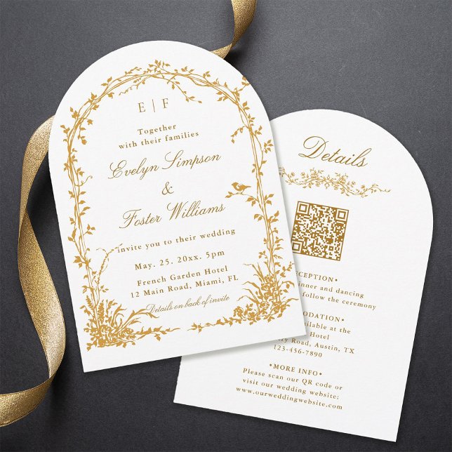 Invitation All in One Arch Botanical Garden Wedding Arch (Front & Back)