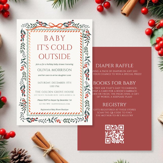 Invitation All in One Baby It's Cold Outside Baby Shower (Créateur téléchargé)