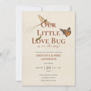 Invitation All in One Little Love Baby shower de bug Invitati