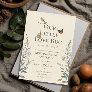 Invitation All in One Little Love Baby shower de bug Invitati