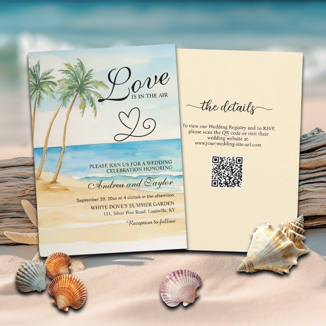 Invitation All in One Love est dans l'air QR Code Mariage (Créateur téléchargé)