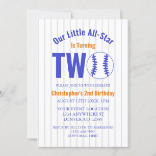 Invitation All-Star Baseball 2e anniversaire