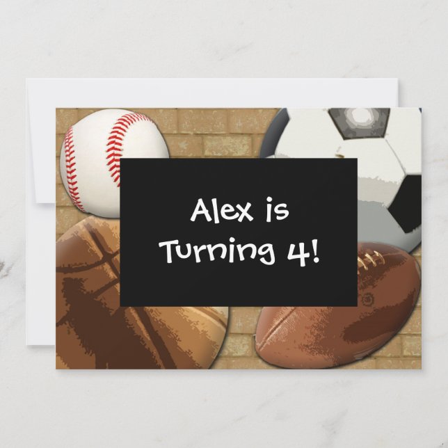 Invitation All-Star de coutume d'anniversaire de (Devant)