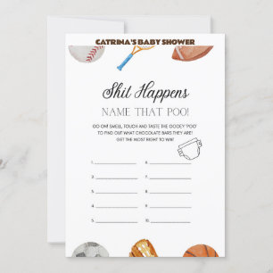 Invitation All Stars Sports Baby shower - Nom modifiable, 5x7