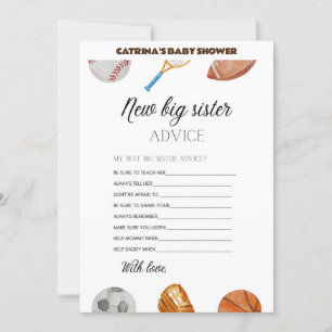 Invitation All Stars Sports Baby shower - Nom modifiable, 5x7