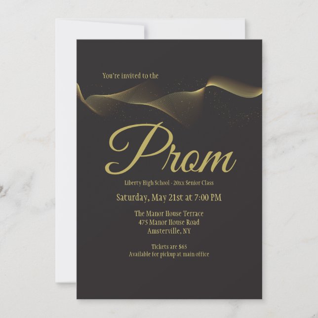 Invitation Aller De L'Invitation De Flow Prom (Devant)