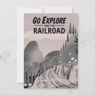Invitation Aller Explorer prendre le chemin de fer